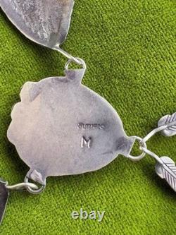 Native American Jewelry Navajo STERLING Marked M Vintage Necklace
