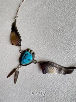 Native American Jewelry Navajo STERLING Marked M Vintage Necklace