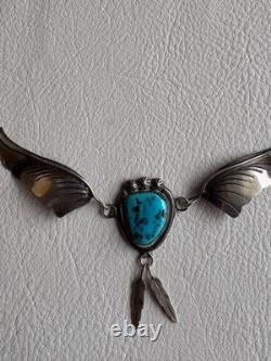 Native American Jewelry Navajo STERLING Marked M Vintage Necklace