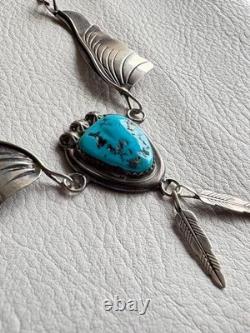 Native American Jewelry Navajo STERLING Marked M Vintage Necklace