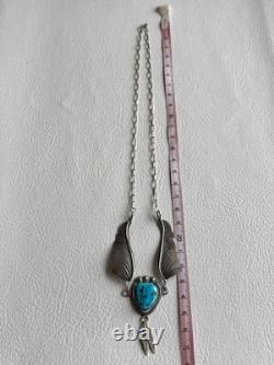 Native American Jewelry Navajo STERLING Marked M Vintage Necklace
