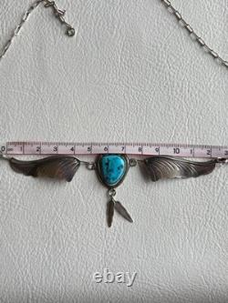 Native American Jewelry Navajo STERLING Marked M Vintage Necklace