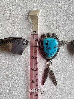 Native American Jewelry Navajo STERLING Marked M Vintage Necklace