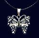Native American Jewelry Vintage Sterling Silver Gorgeous Butterfly Pendant
