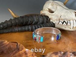 Native American LYNOL YELLOWHORSE Cobblestone Cuff Bracelet Sterling 58.7g