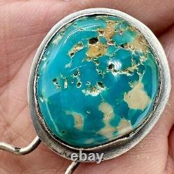 Native American Navajo Hair Pin 3 Natural Turquoise Signed Zia Zia 12 grams