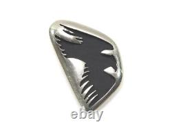 Native American Overlay Sterling Silver Eagle Belt Buckle Handcrafted 1980s