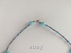 Native American Southwest Jewelry Navajo Vintage Turquoise Bear Rabbits Necklace
