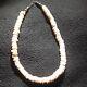 Native American Sterling Graduated White Shell Necklace Vintage Jewelry