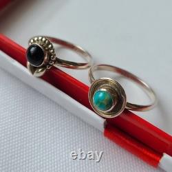 Native American Sterling Silver 925 LOT Turquoise earrings rings vintage Jewelry