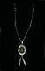 Native American Sterling Silver Al Joe Navajo Coral Pendant Vintage Necklace