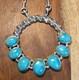 Native American Sterling Silver Turquiose Round Necklace