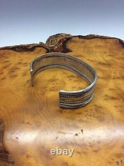 Native American TAHE Navajo Cuff Bracelet Sterling Silver