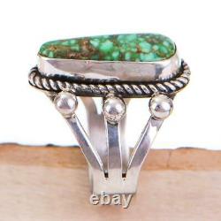 Native American TURQUOISE RING Sonoran Gold Sterling Silver ALBERT JAKE 7.5