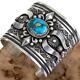 Native American Turquoise Bracelet KETOH CHIEF Sterling Silver ALBERT JAKE A+