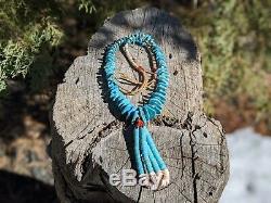 Native American Turquoise Jacla Necklace Earrings Heishi Vintage Navajo Jewelry