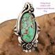 Native American Turquoise RING CARICO LAKE Sterling Silver Vintage sz 7.5 Old