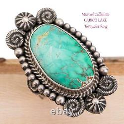 Native American Turquoise RING Sterling Silver Michael Calladitto 8 Old Vintage