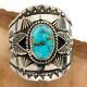 Native American Turquoise Ring Sterling Silver DERRICK GORDON 11 Mens Indian Mt
