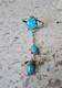 Native American Turquoise Slave Hand Bracelet 4.5 with Ring Size 7.5, 31.4g
