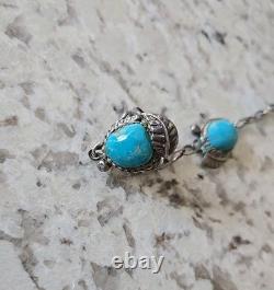 Native American Turquoise Slave Hand Bracelet 4.5 with Ring Size 7.5, 31.4g
