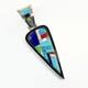 Native American Vintage Kewa Turquoise Pendant Sterling Silver Nelson Garcia
