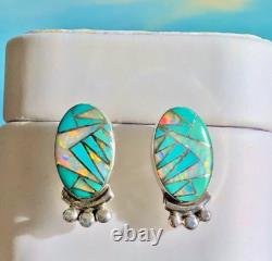 Native American Vintage Opal Turquoise Earrings SUN CLOUD Video SOFT GORGEOUS