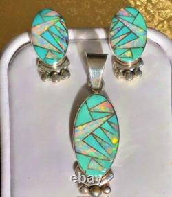 Native American Vintage Opal Turquoise Earrings SUN CLOUD Video SOFT GORGEOUS