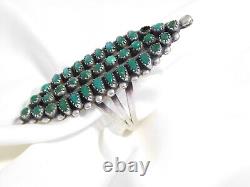 Native American Vintage Petit Point Sterling Silver Long Finger Ring Amazing