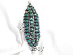 Native American Vintage Petit Point Sterling Silver Long Finger Ring Amazing