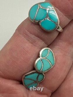 Native American Vintage Turquoise Heart Necklace Heart Ring Heart Earrings