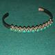 Native American Zuni sterling Petit Point Turquoise Cuff Bracelet VTG