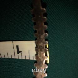 Native American Zuni sterling Petit Point Turquoise Cuff Bracelet VTG