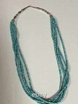 Native American jewelry turquoise necklace beads Vintage