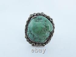 Native American sterling silver turquoise ring Roy Buck Navajo vintage jewelry