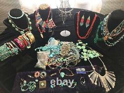 Native American western jewelry lot with authentic turquoise. Vintage to new