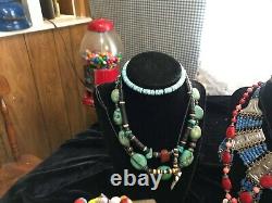 Native American western jewelry lot with authentic turquoise. Vintage to new