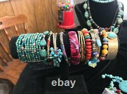 Native American western jewelry lot with authentic turquoise. Vintage to new