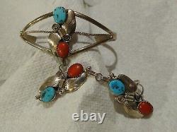 Native american jewelry vintage ring and bracelet signed. Pre owned