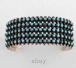 Navajo 100 pcs Turquoise Gemstone Bracelet Sterling Silver