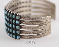 Navajo 100 pcs Turquoise Gemstone Bracelet Sterling Silver