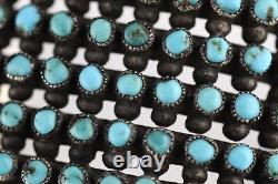 Navajo 100 pcs Turquoise Gemstone Bracelet Sterling Silver