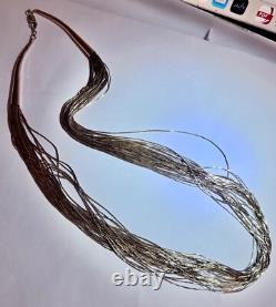 Navajo 24 12kGF 30 Strand Necklace & Sterling Silver Matching Bear Pendant