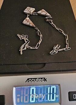 Navajo ALV White Horse Turquoise Necklace Vintage Native American Jewelry