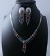 Navajo Colorful Vintage Native American Jewelry Set In Silver