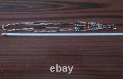 Navajo Colorful Vintage Native American Jewelry Set In Silver