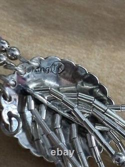 Navajo Colorful Vintage Native American Jewelry Set In Silver