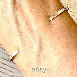 Navajo Cuff Bracelet Red Coral 6.5 in Signed Needlepoint Sterling Handmade