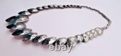 Navajo Graduated Hammered Disc Silvertone Vintage