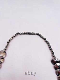 Navajo Graduated Hammered Disc Silvertone Vintage
